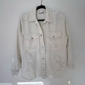 Dex Off-White Corduroy Utility Jacket